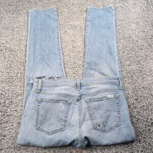 Joes Jeans Women 26 Blue Rocker Stretch Boyfriend Slim Ankle Denim Distressed